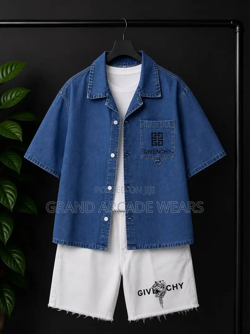 Casual Streetwear T-Shirt and Denim Short Sets