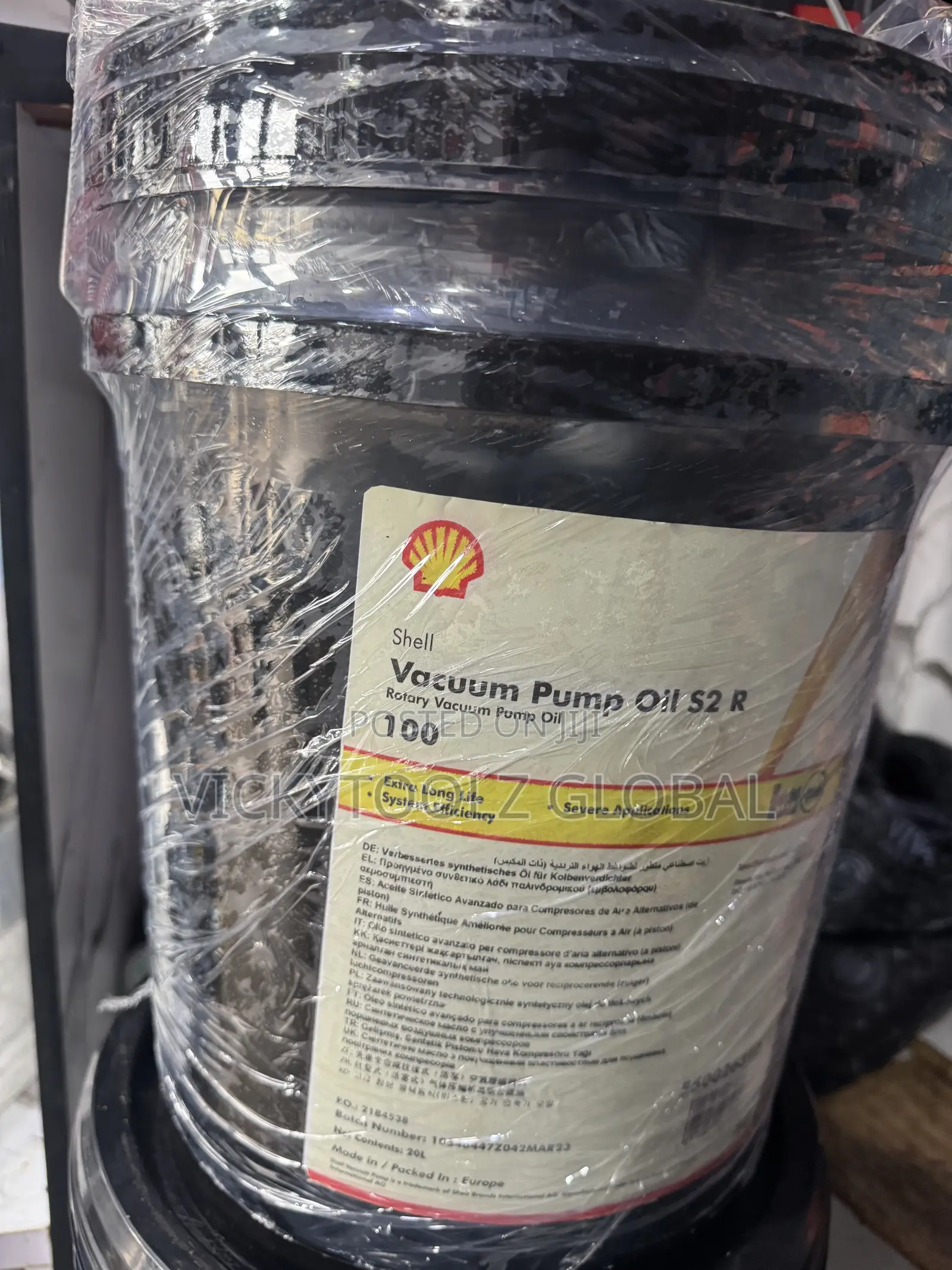 Shell Vacuum Pump Oil S2 R 100 Vacuum Pump Oil 20liters