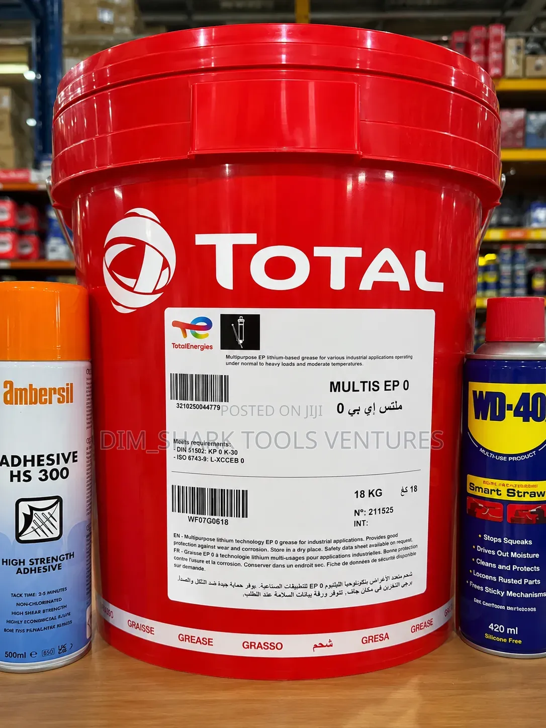 18kg Pail of Red Bucket Containing TotalEnergies Multis EP 00