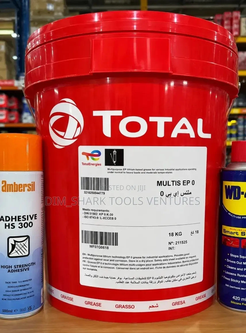 18kg Pail of Red Bucket Containing TotalEnergies Multis EP 00