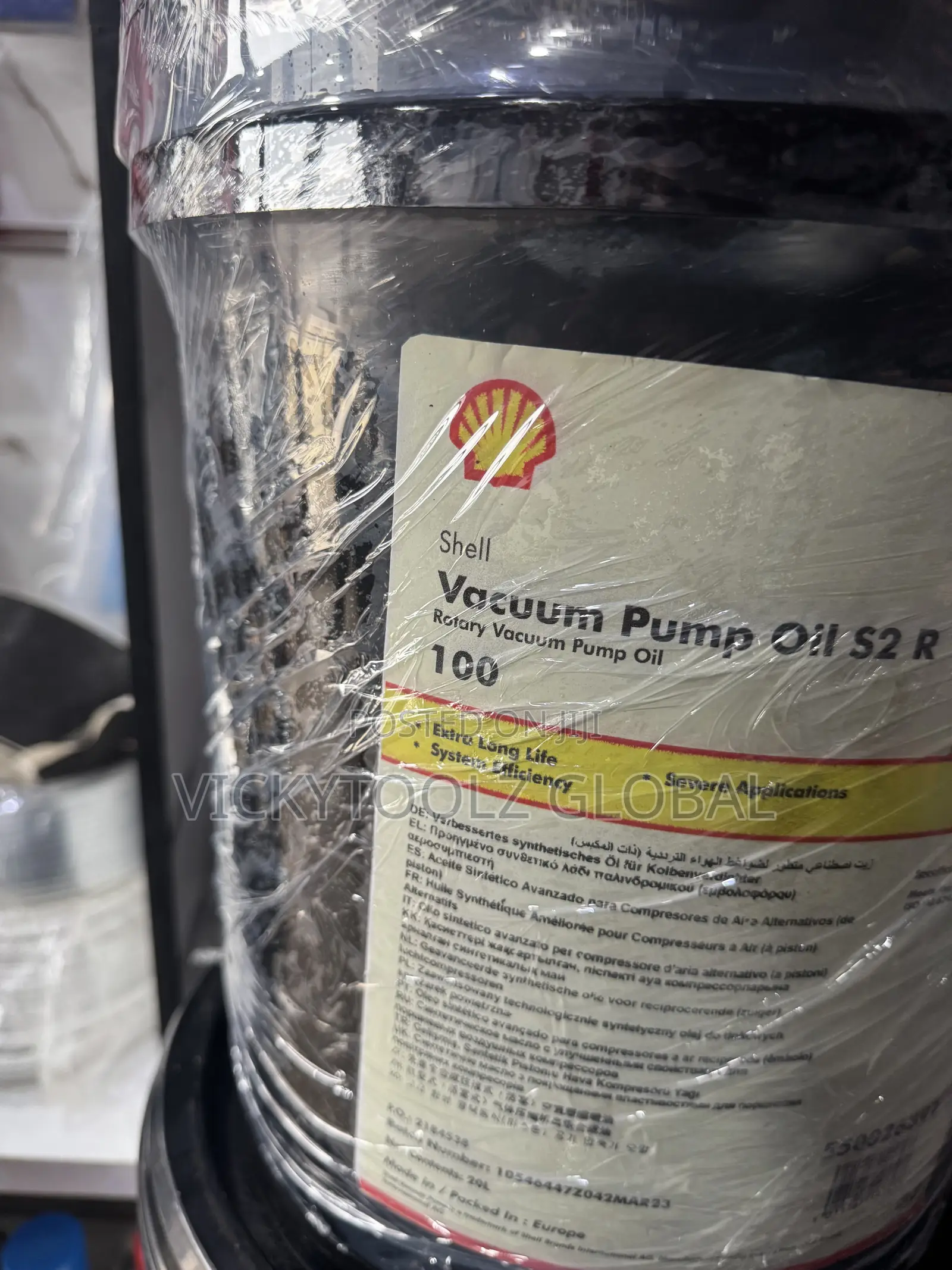 Shell Vacuum Pump Oil S2 R 100 20liters