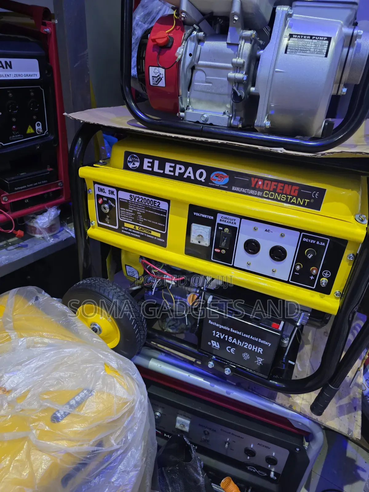 (10.5kva)Original Elepaq Constant Petrol Gen Sv22000e2 100%copper Coil
