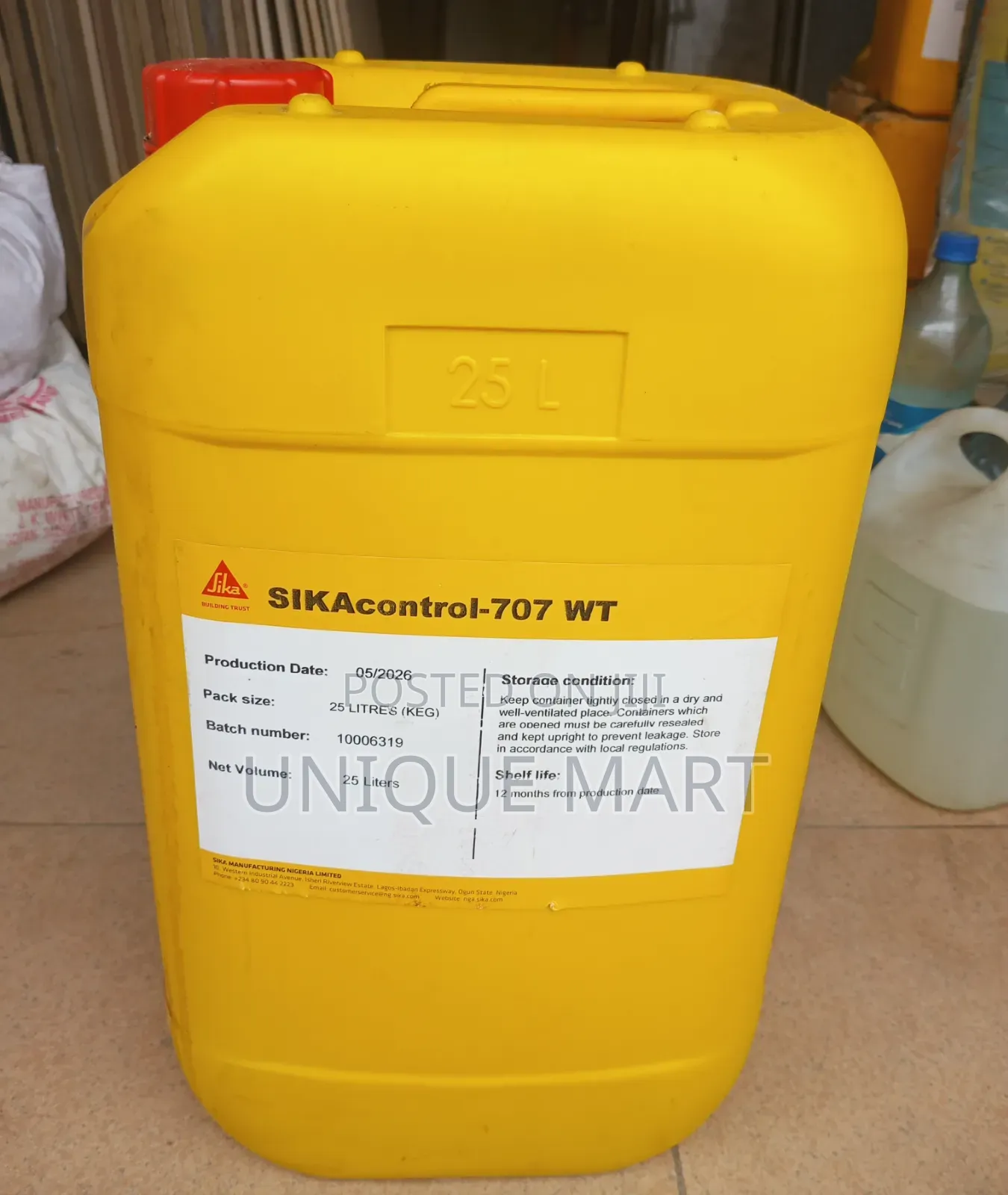 25ltr SikaControl 707 High-Performance Liquid Waterproofing Admixture