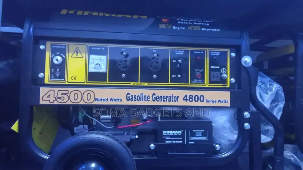 (4.5kva)Firman Black Petrol Gen Fpg4800e2 100%copper Coil