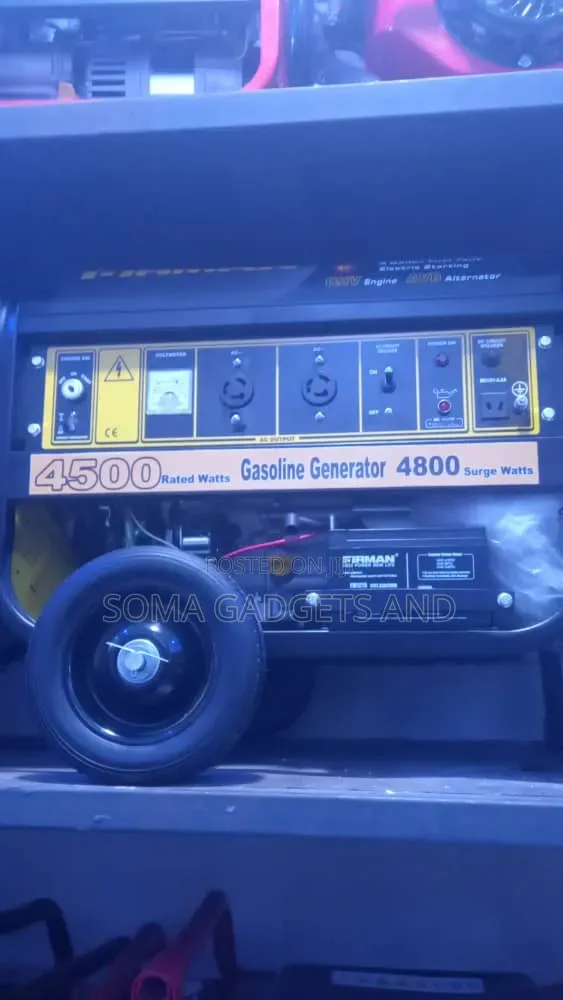 (4.5kva)Firman Black Petrol Gen Fpg4800e2 100%copper Coil