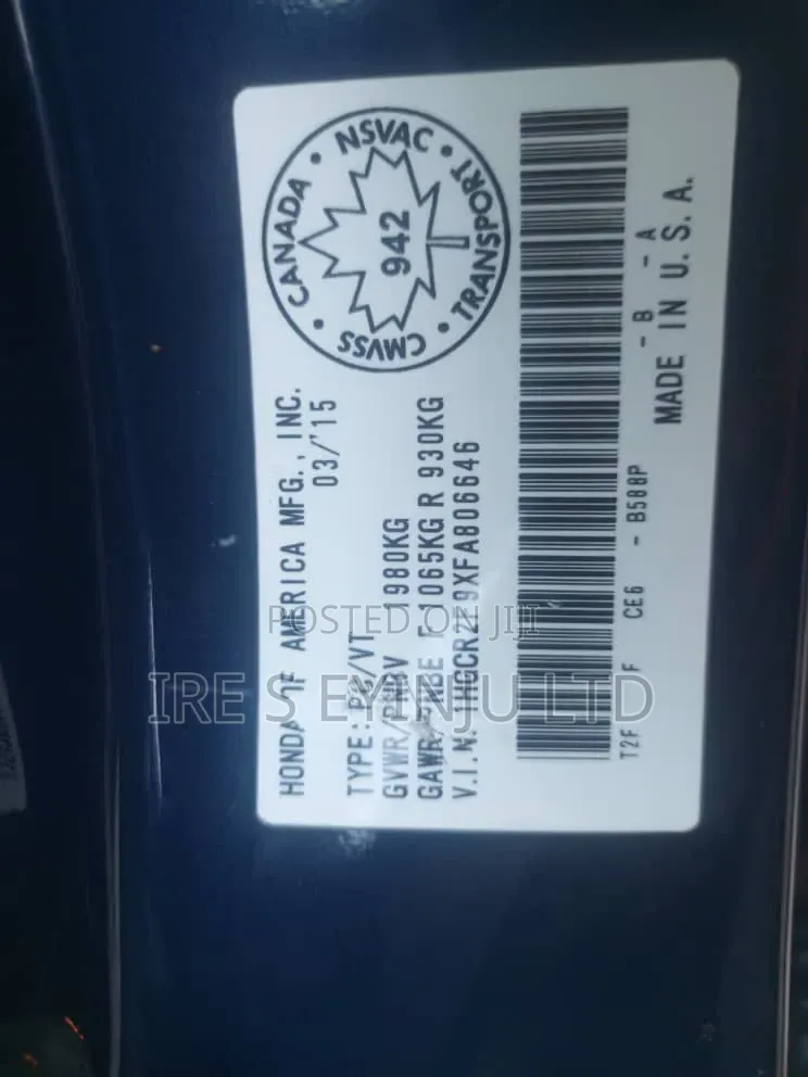 Honda Accord 2015 Blue