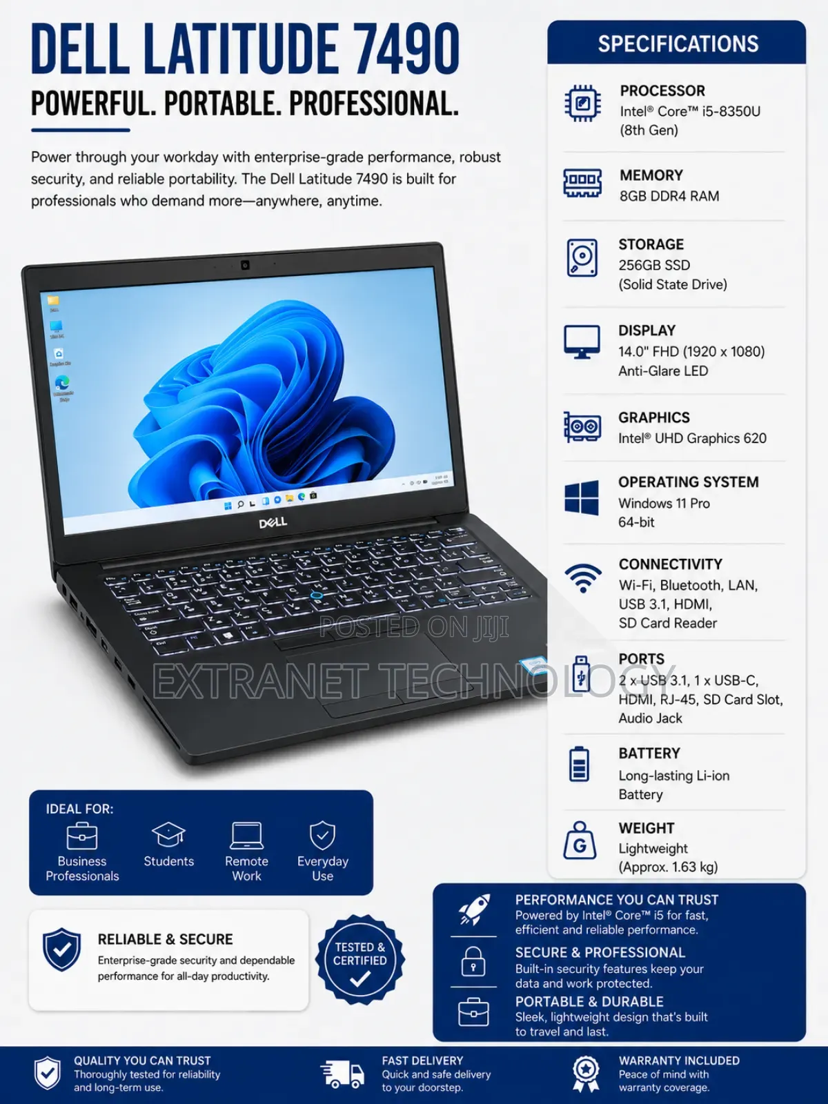 Laptop Dell Latitude 7490 8GB Intel Core i5 SSD 256GB