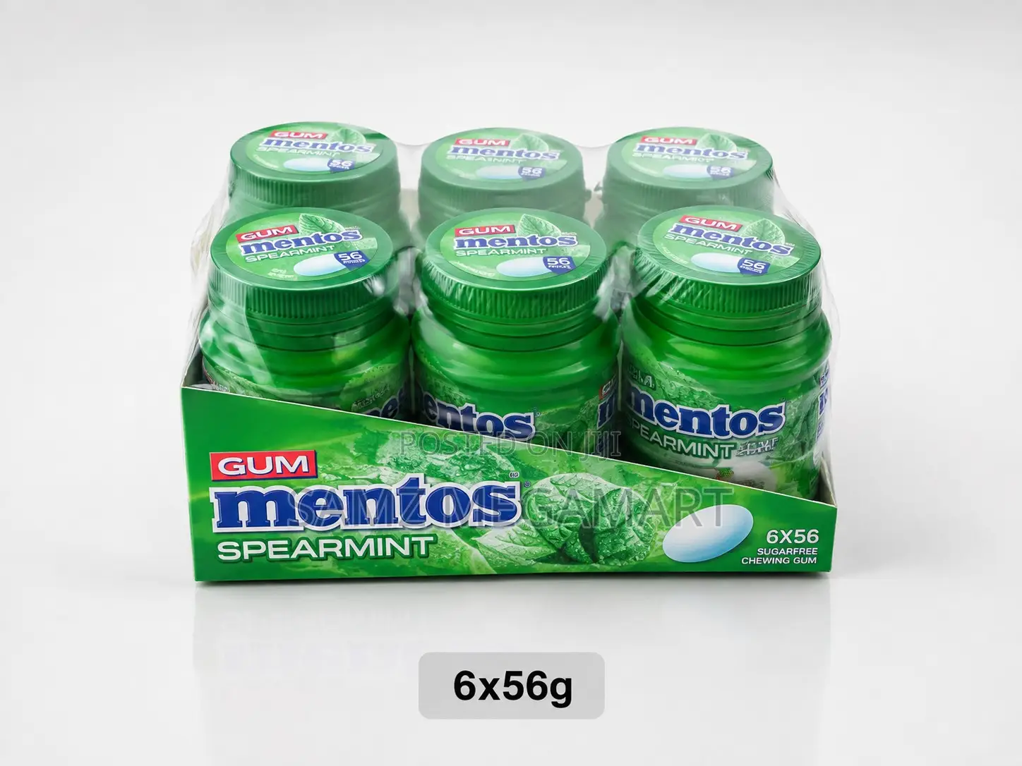 Mentos Spearmint Chewing Gum 6x56g