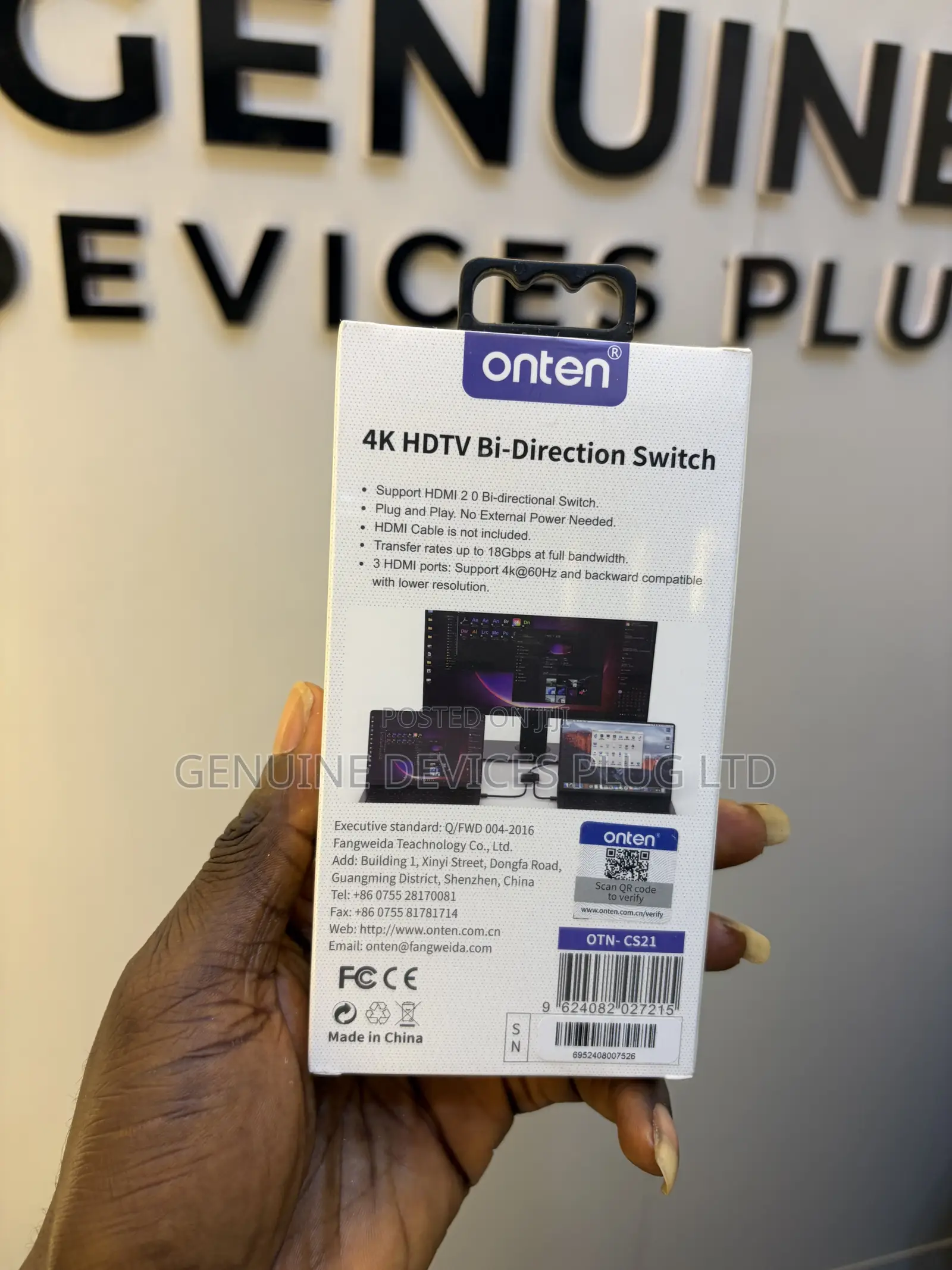 HDMI Switch 4k@60hz Splitter, Bidirectional HDMI Switcher 2 in 1 Out