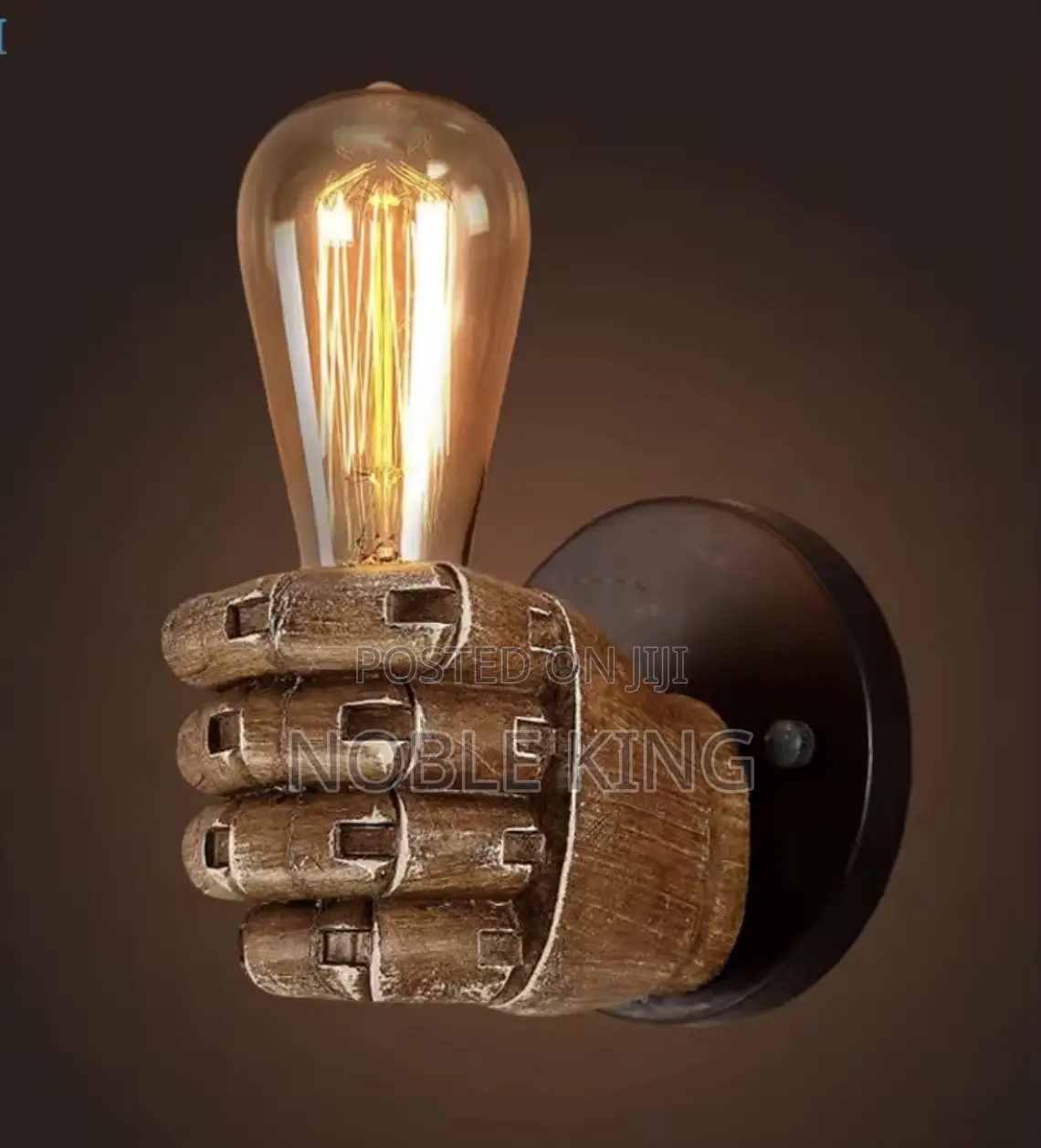 American Vintage Wood Hand Model Wall Lamps Loft Foyer Resin Wall Ligh