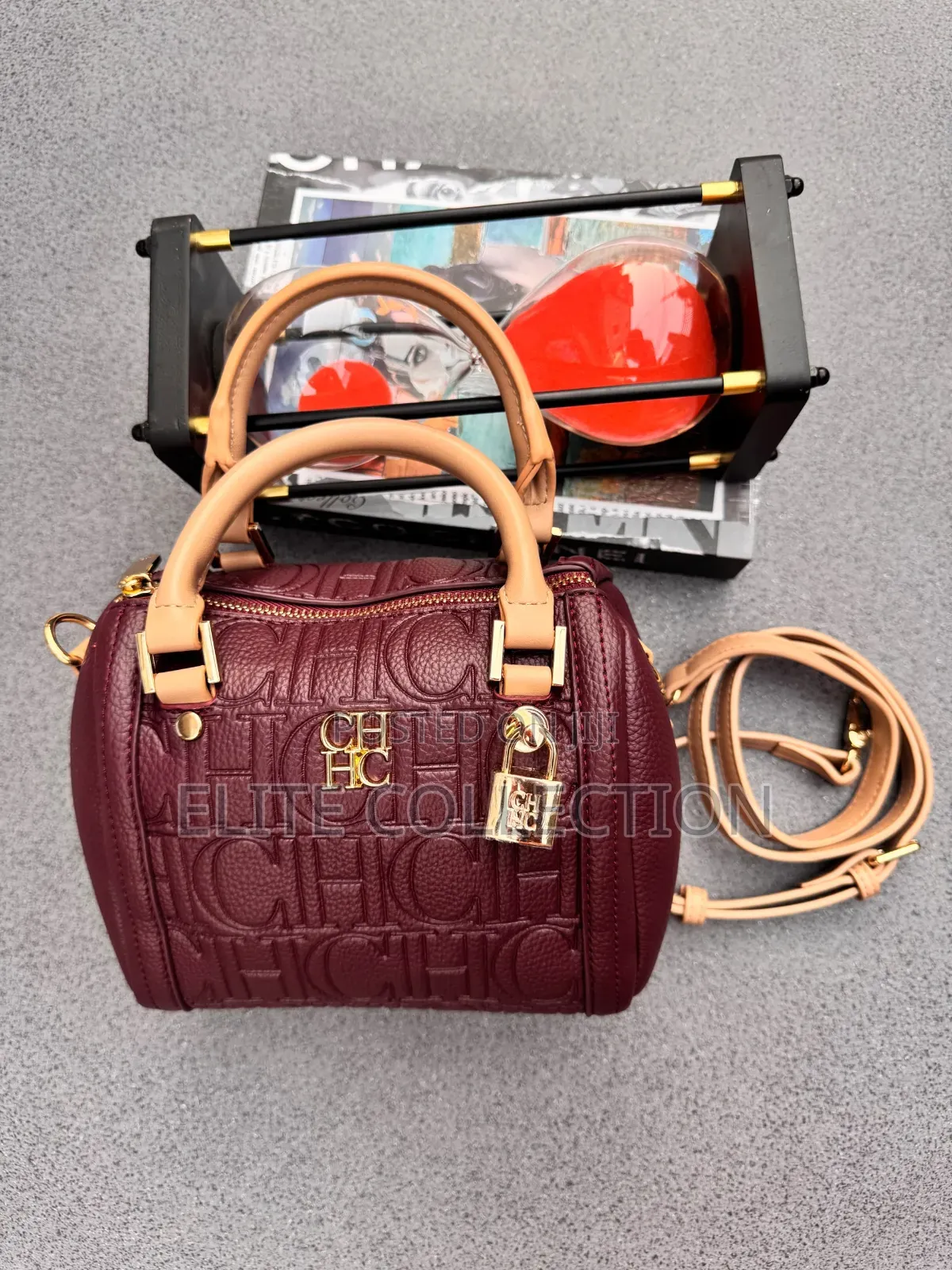 Carolina Herrera Pillow Brown, Burgundy, Black, Chocolate & Nude