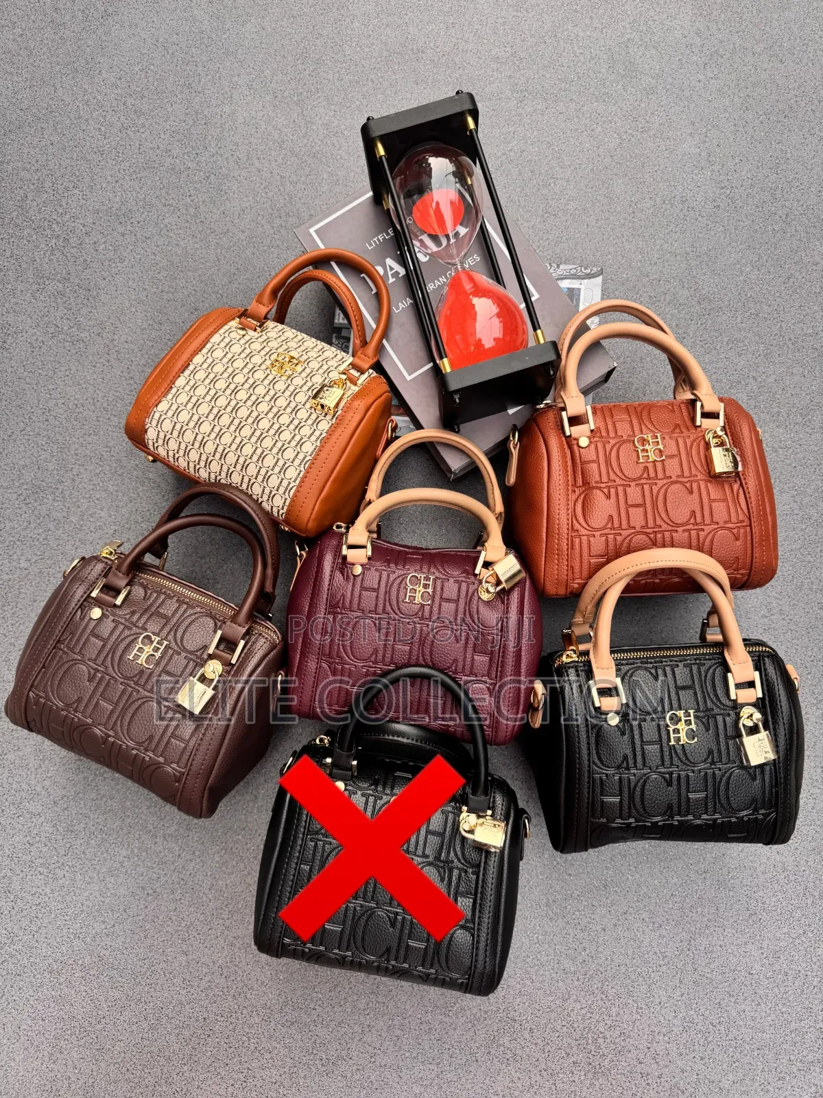 Carolina Herrera Pillow Brown, Burgundy, Black, Chocolate & Nude