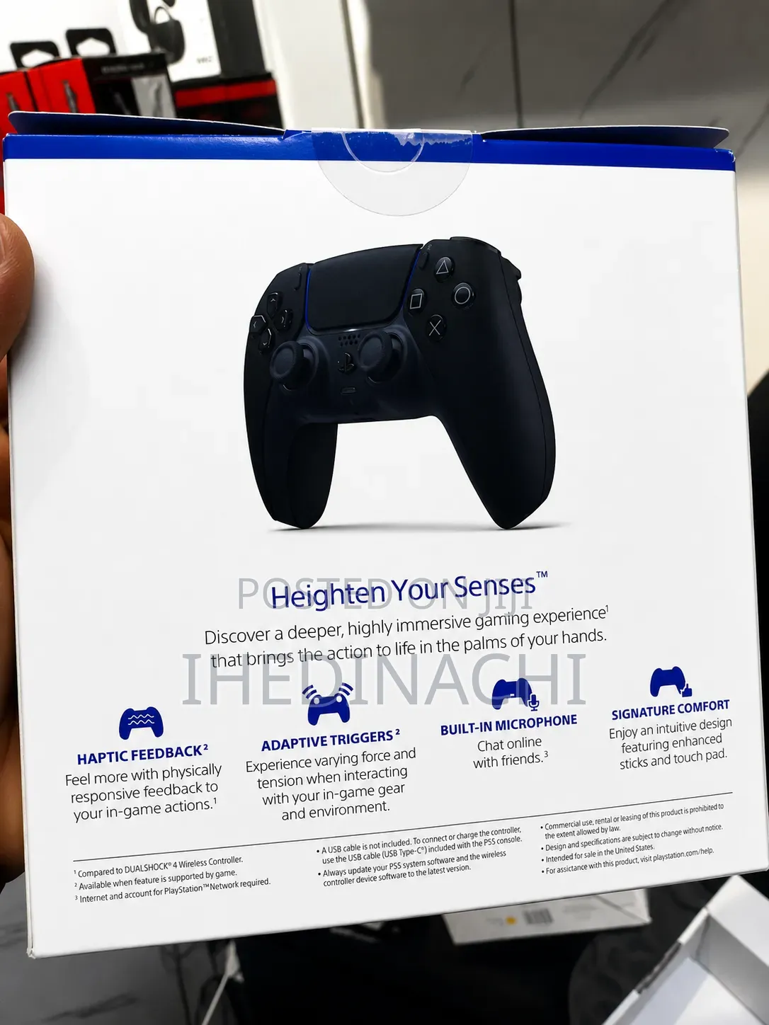 Black Sony PS5 DualSense Wireless Controller – Original PS5 Gamepad