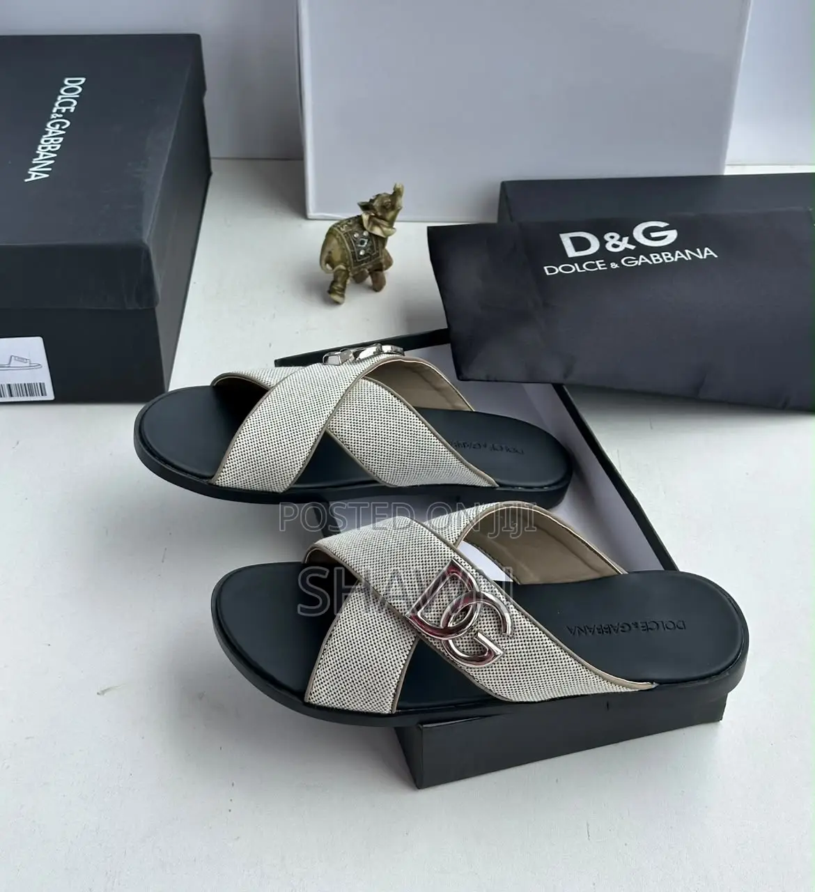 Dolce and Gabbana Luxury Leather Slippers