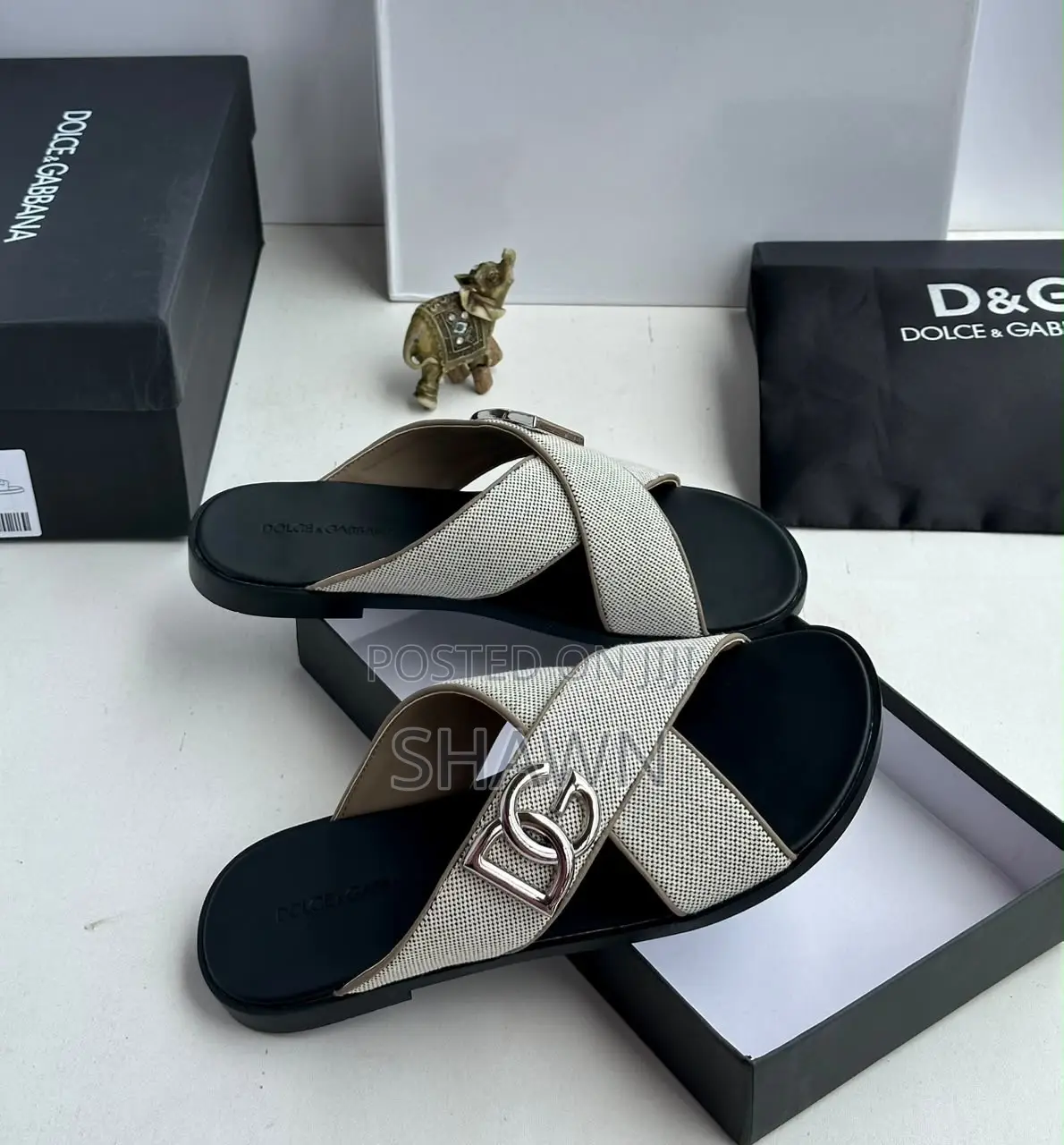Dolce and Gabbana Luxury Leather Slippers