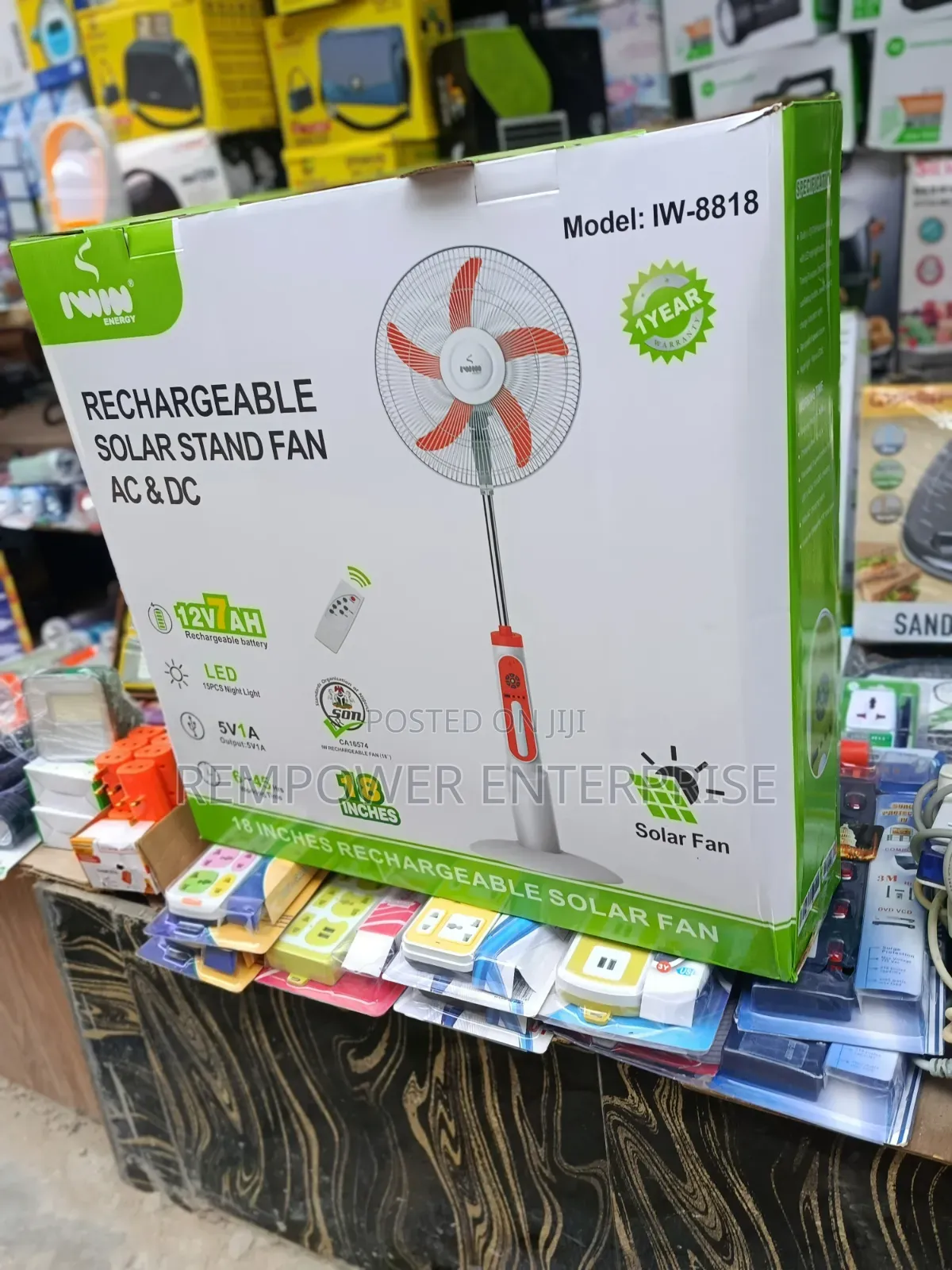 Original IWIN Rechargeable 18 Inches Fan