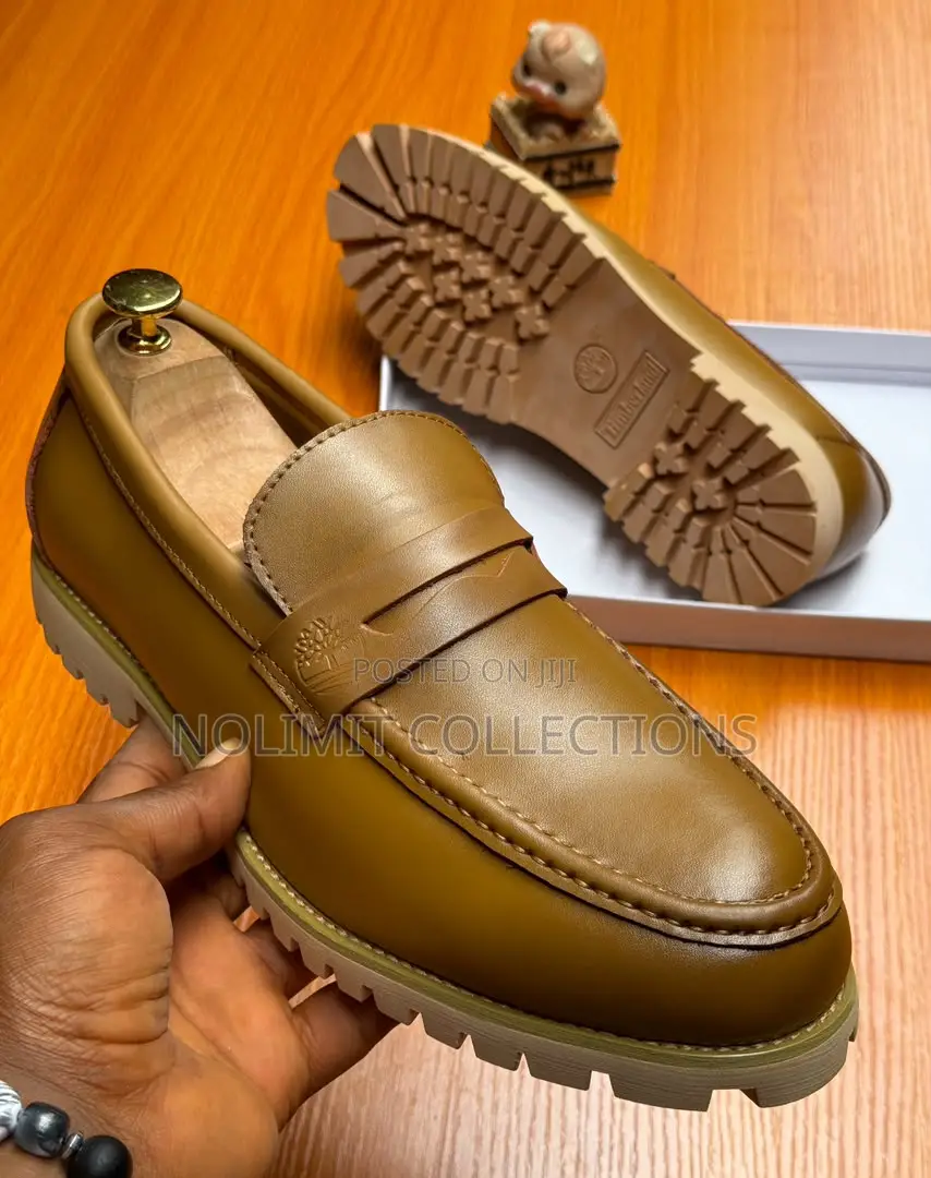 Timberland Men's Leather Penny Loafers With Lug Sole