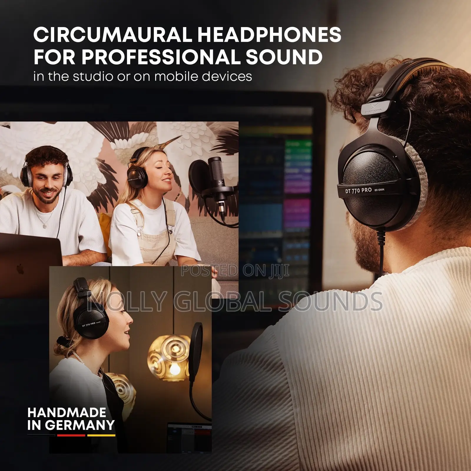 Beyerdynamic DT 770 Pro (250 Ohm) Closed-Back Studio Headphones, Black