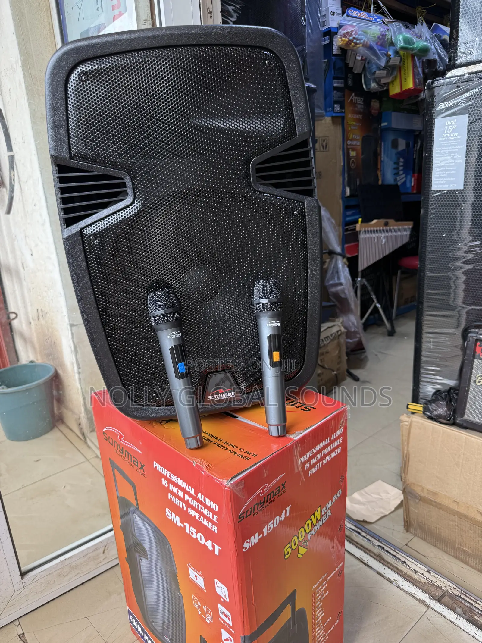 Sonymax 15 Inches Rechargeable Public Addressing System With 2 Mics