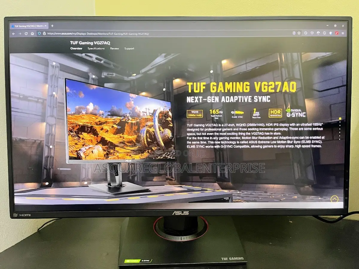 ASUS TUF Gaming 27 Inch 165hz QHD Monitor