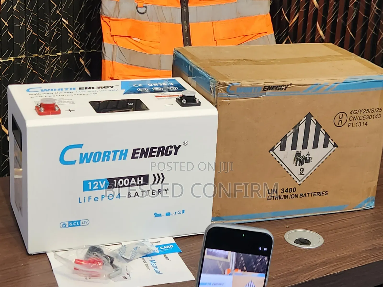 Brand New Cworth Energy 12V 100Ah LiFePO4 Lithium Battery 
