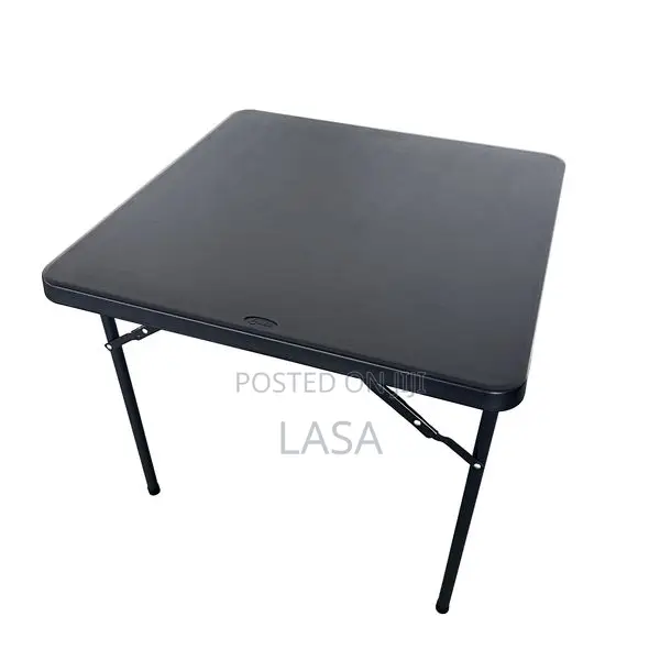 Square 86cm Folding Card Table - Black