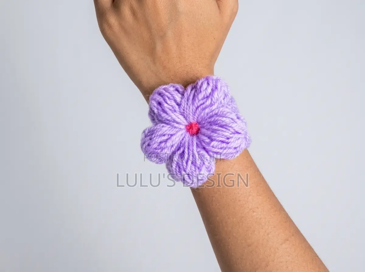 Crochet Puff Flower Hair Ties
