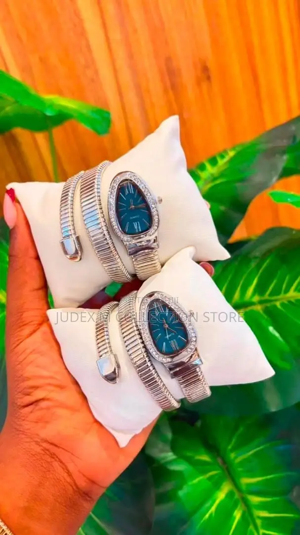 Luxury Oval Crystal Watch & Bracelet Set