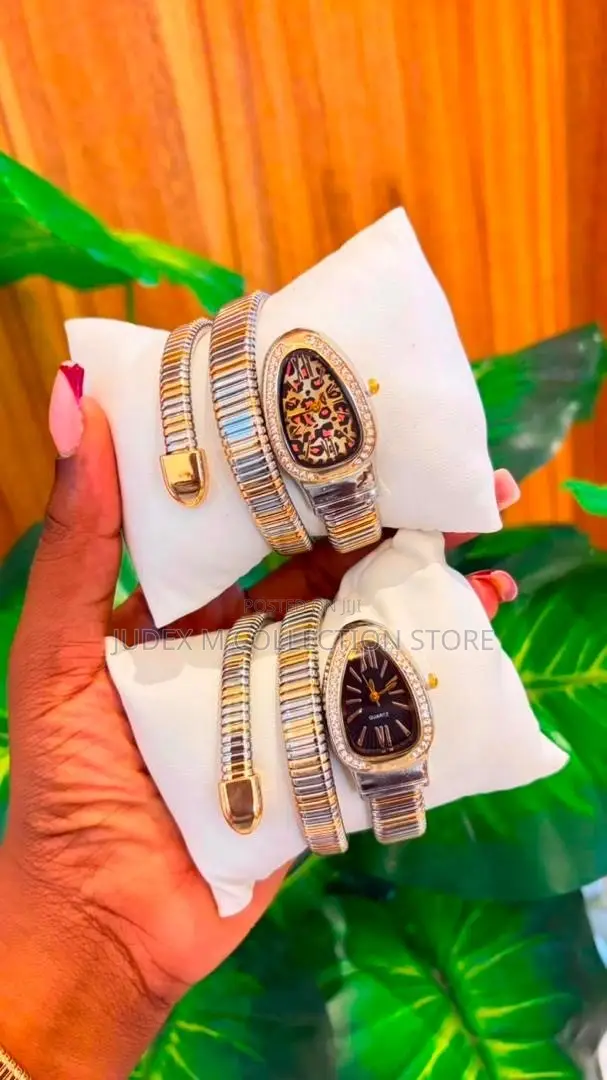 Luxury Oval Crystal Watch & Bracelet Set