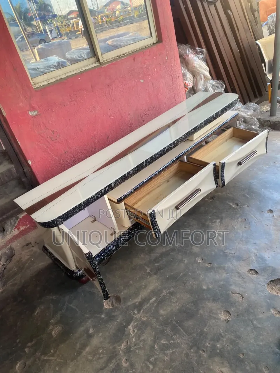 Executive Adjustable TV Stand With Drawers