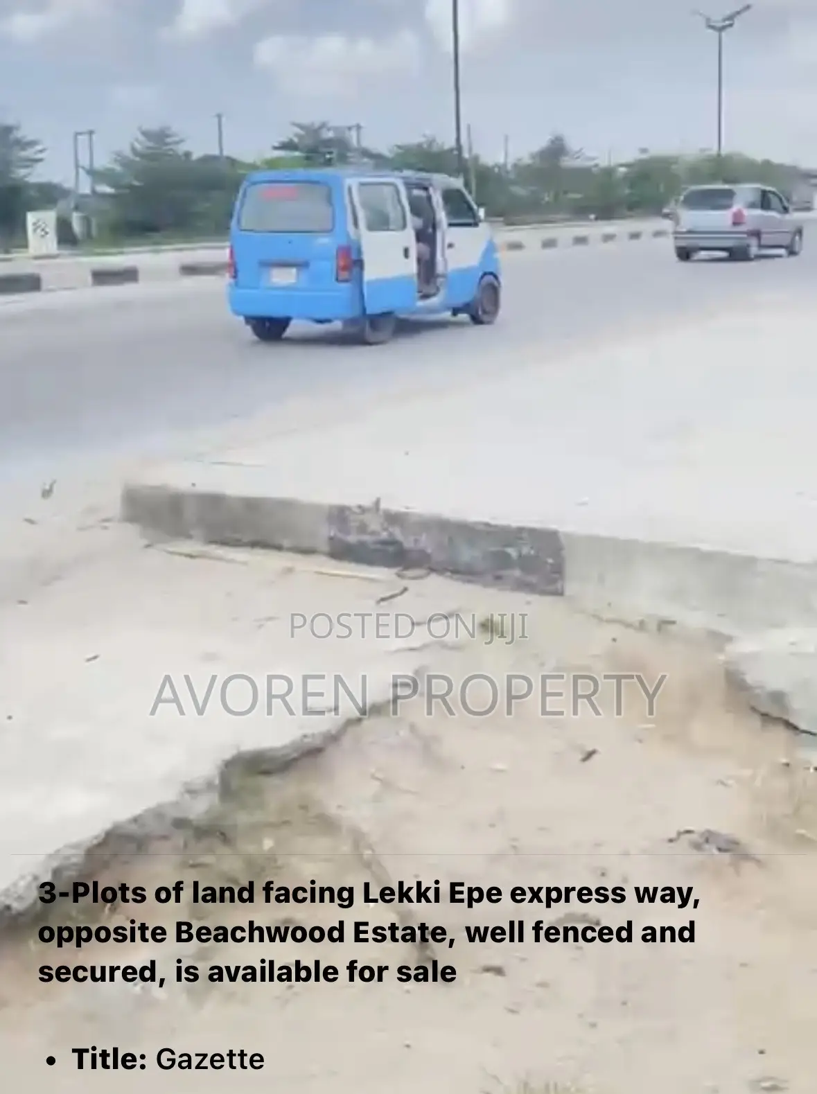 3 Plot of Land Facing Lekki Epe Express Way Opposite Beach Wood Estate