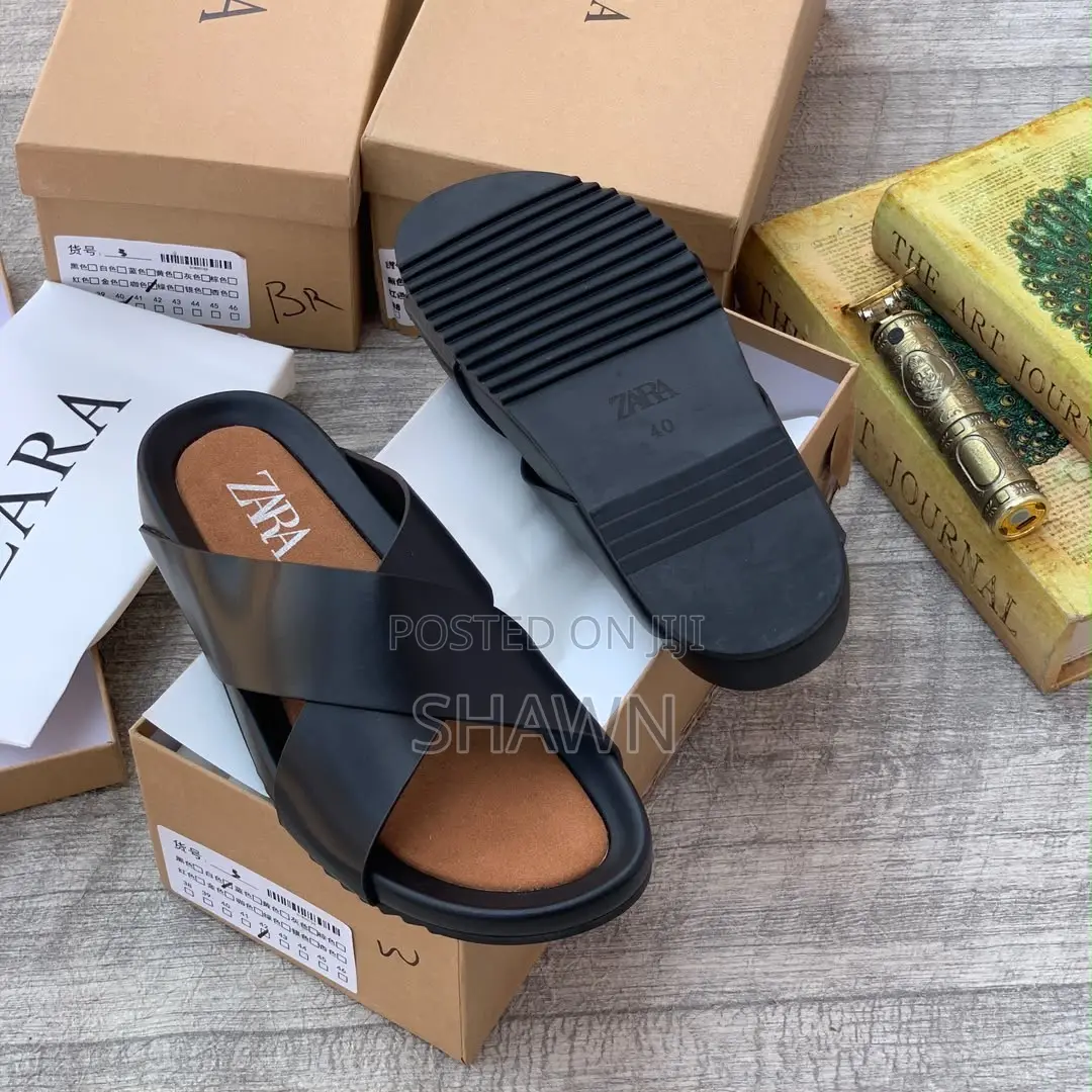 Zara Leather Slippers