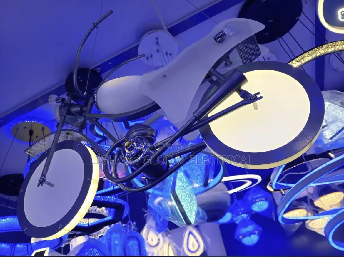 Industrial Style Creative Led Motocycle Chandelier