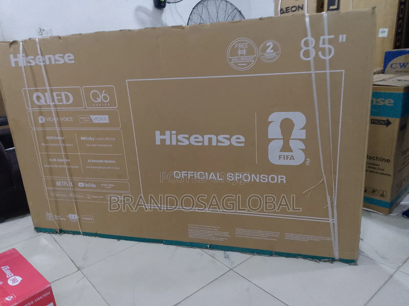 Hisense 85Q6Q 85 Inch QLED Television for Home Entertainment