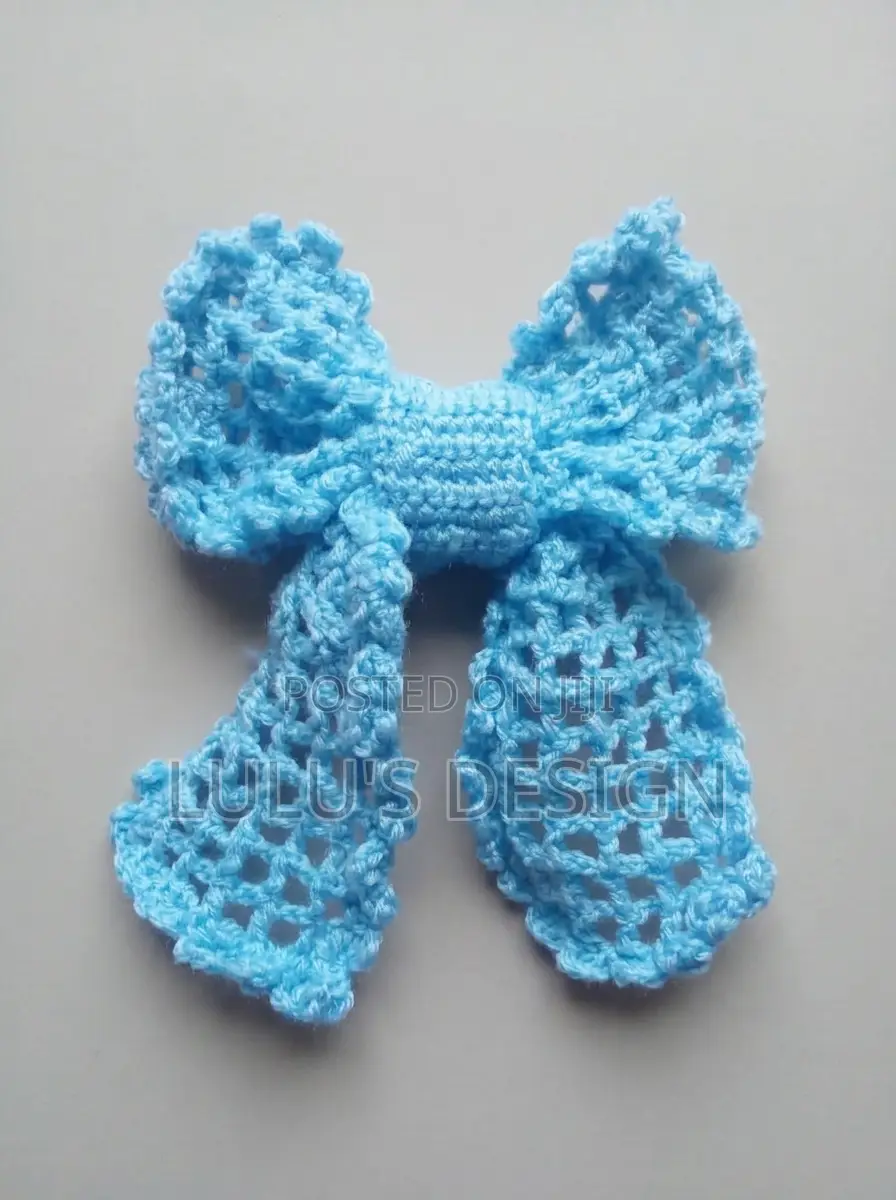 Crochet Tassel Bow Clip