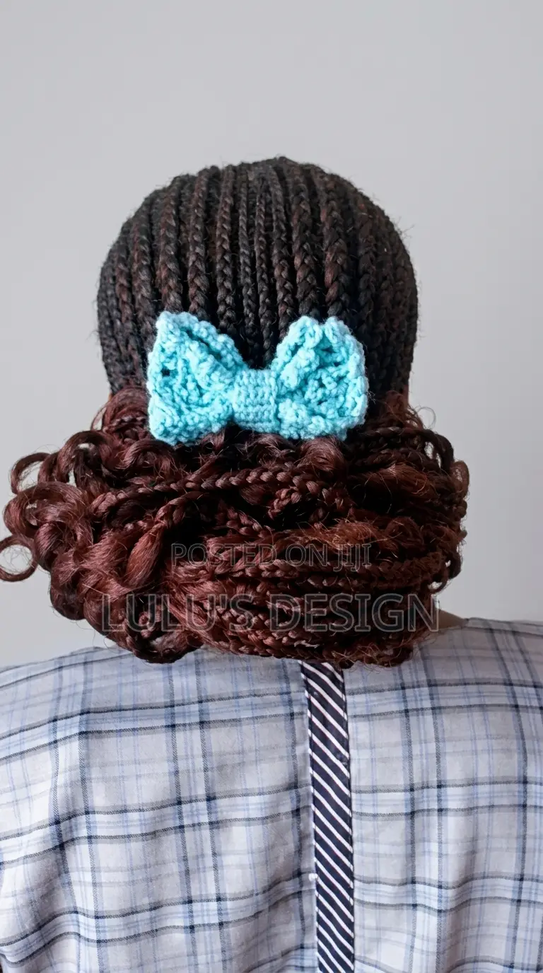 Crochet Mini Bow Clip Set