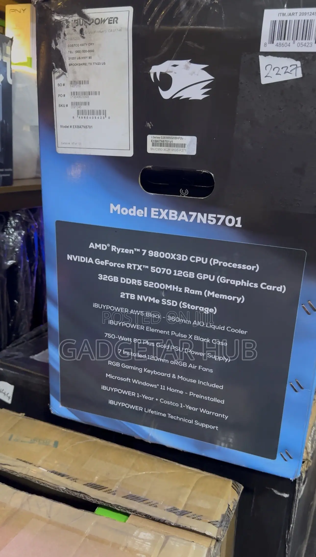 New Desktop Computer iBUYPOWER 32GB AMD Ryzen 7 SSD 2T
