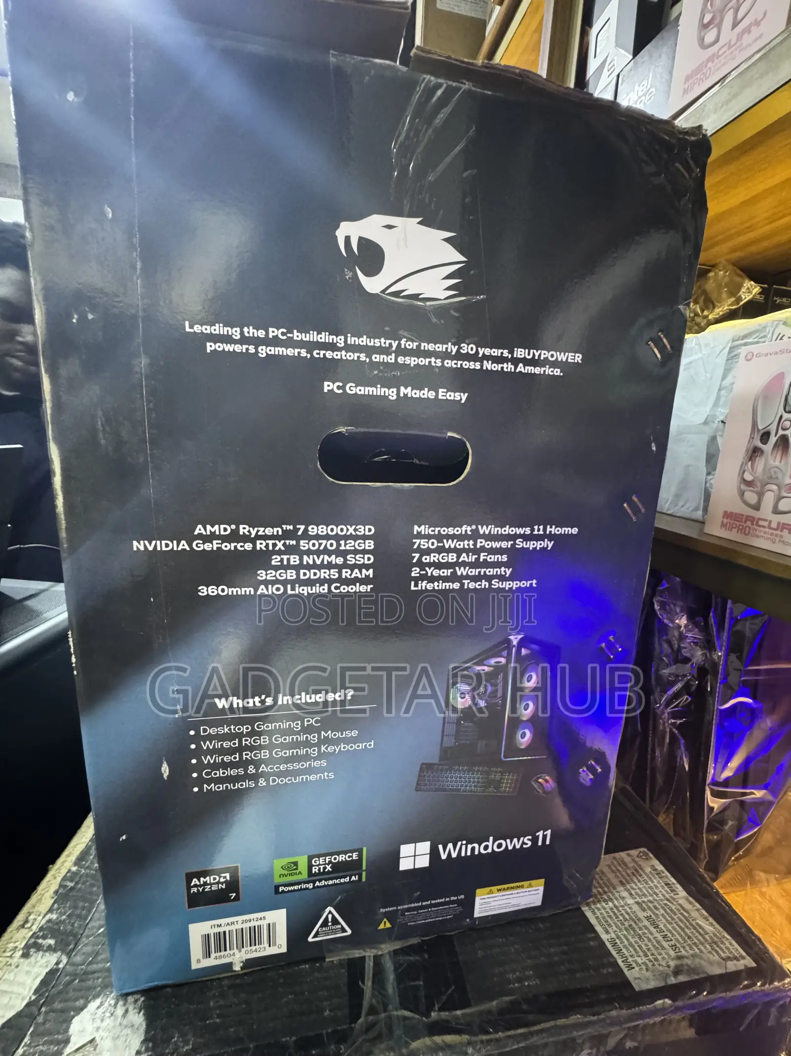 New Desktop Computer iBUYPOWER 32GB AMD Ryzen 7 SSD 2T