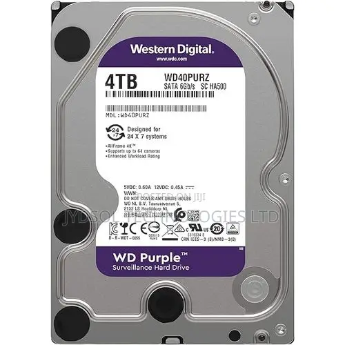 Western Digital 4TB Hard Drive for CCTV Surveillance