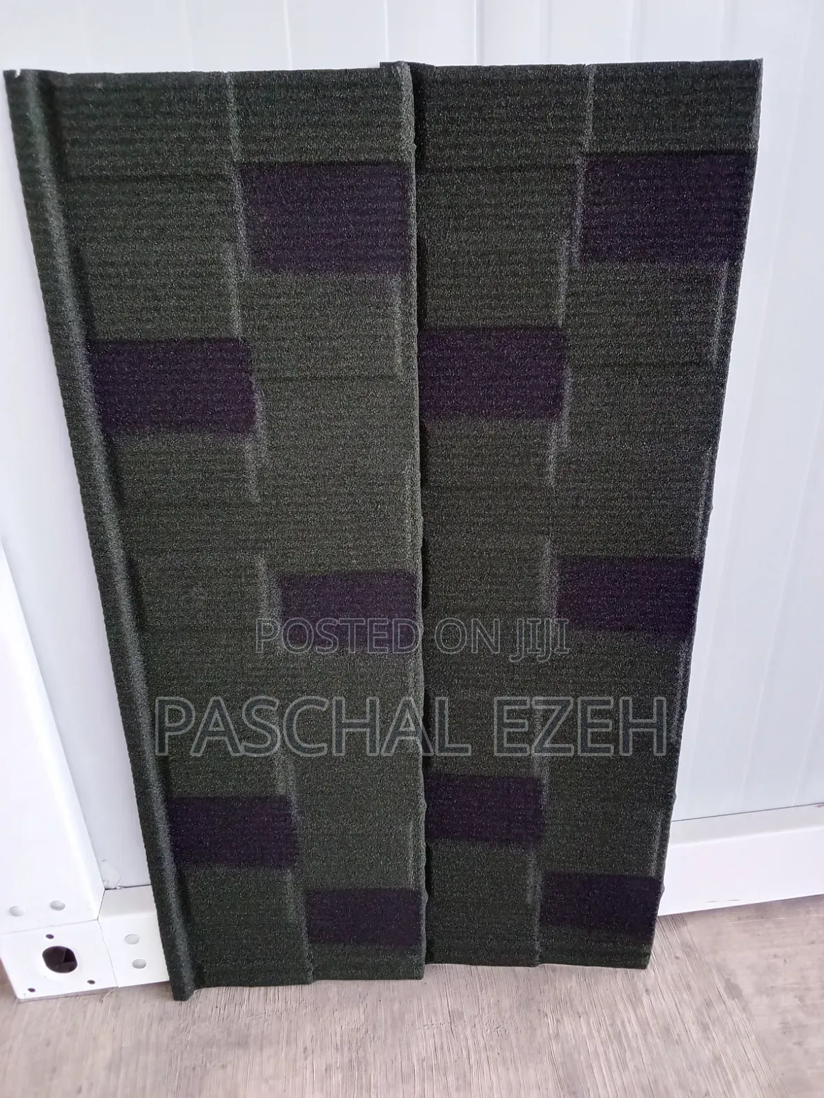 Elegant Green & Black Patches – Stylish Stone-Coated Roofing