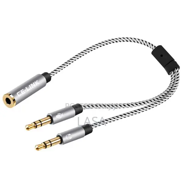 3.5mm 2-Male to 1-Female Audio Splitter Cable 20cm