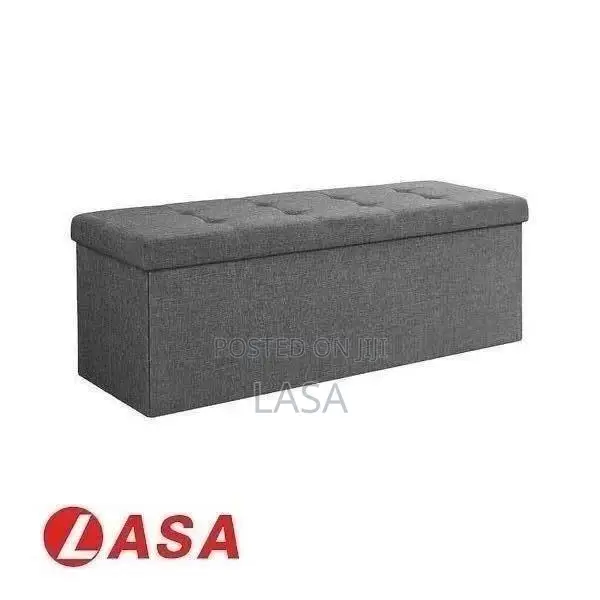 110cm Storage Ottoman Padded Foldable Bench With Lid
