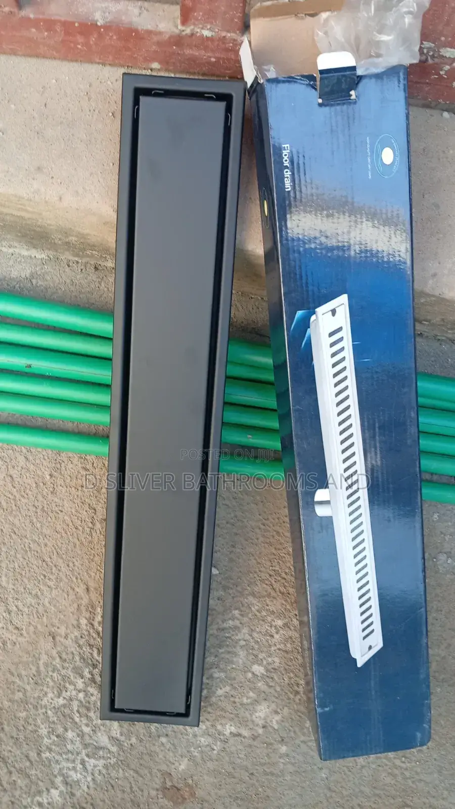 Black Stainless Steel Linear Floor Drain ,50cm