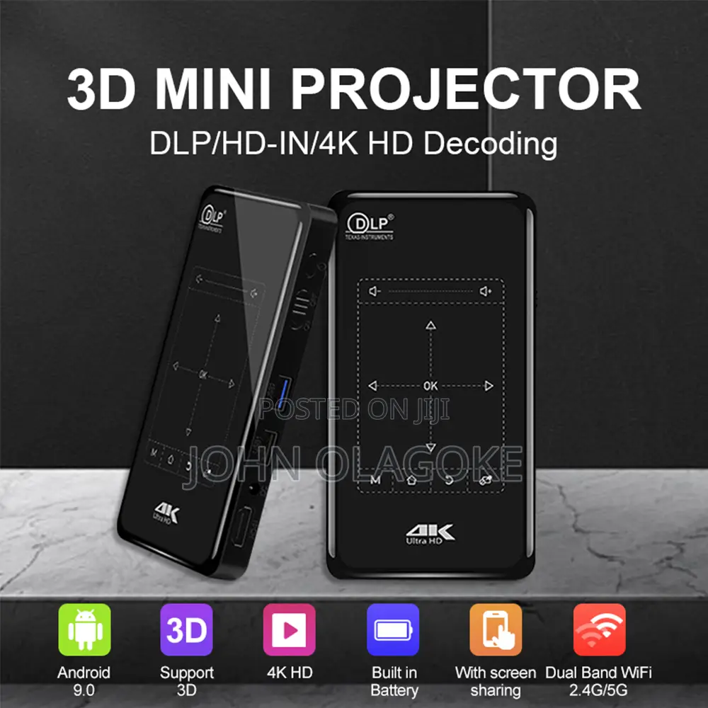 Rechargeable Pocket-Size 4k Projector
DLP Hd Decoding