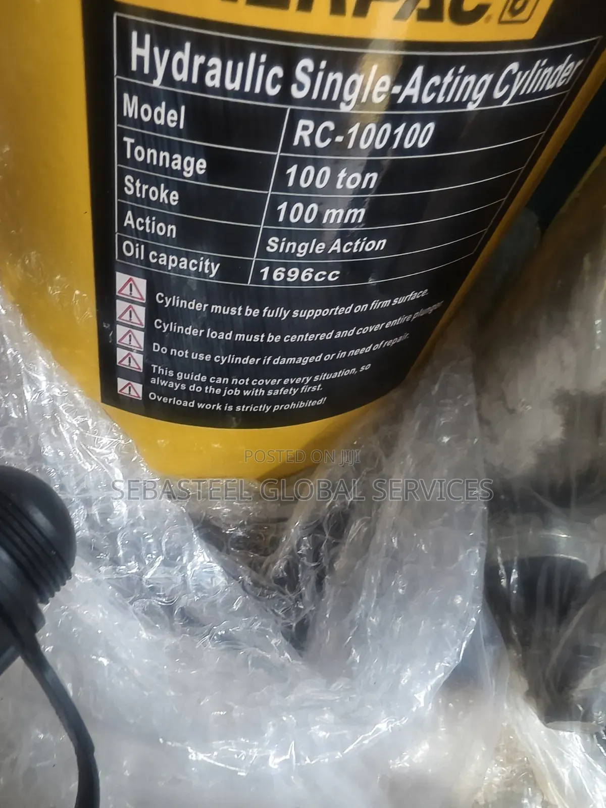 100ton ENERPAC Hydraulic Single-Acting Cylinder.