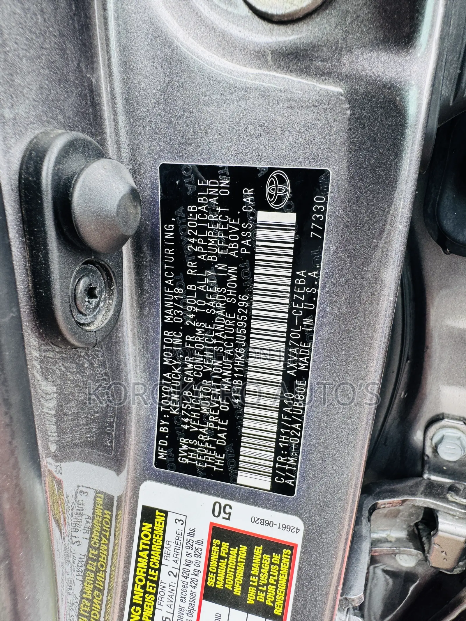 Toyota Camry L FWD (2.5L 4cyl 8AM) 2018 Gray