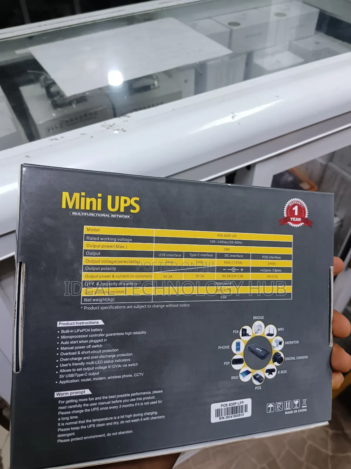 SKE Mini Ups 20000mah POE 830P LFP Router
