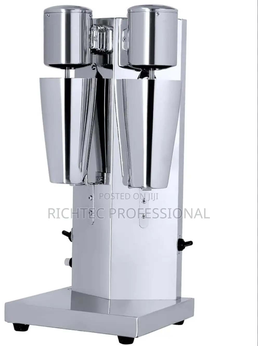 Commercial Dual-Head Stainless Steel Milkshake Machine With Cups