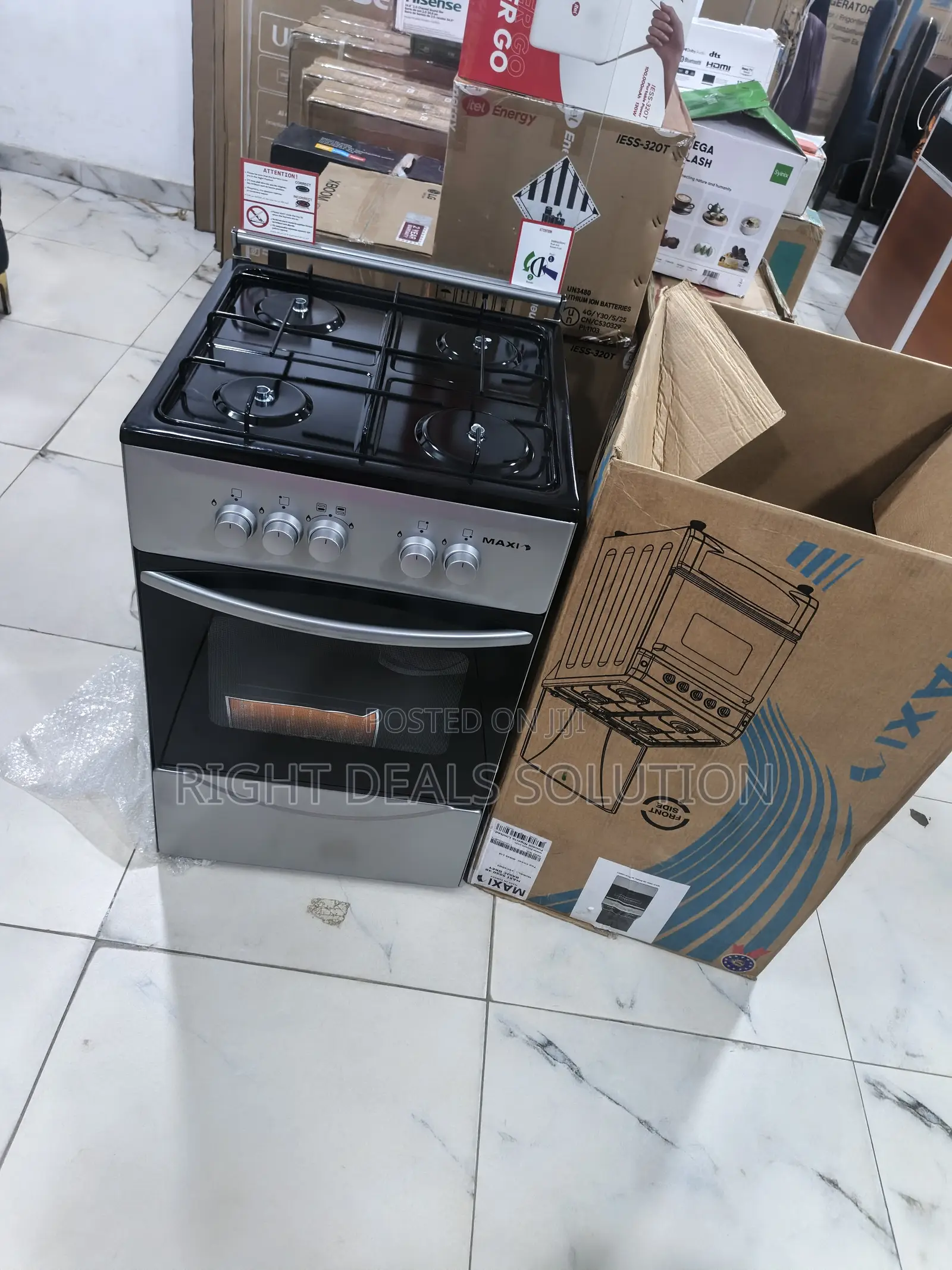 Stainless Steel 4-Burner Gas Cooker