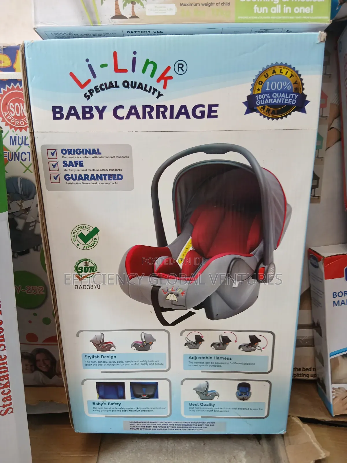 3-in-1 Baby Carriage & Lightweight Infant Car Seat (SON Approved)